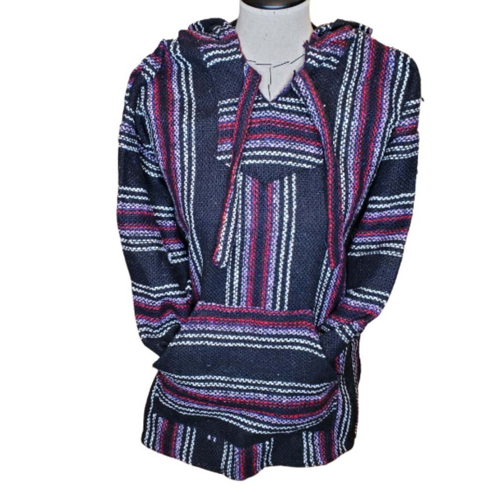 Unisex Baja Hooded Hippie Pullover